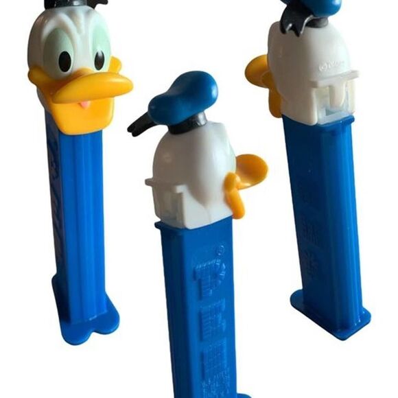 Donald Duck Pez Dispenser Disney Blue Stem Classic Toy Vintage Made in China - Picture 1 of 6